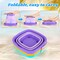 3Set Collapsible Beach Buckets, Foldable Sand Toys Easter Buckets for Kids, for Toddlers Outdoor Activities, Beach Fun Summer Vacation